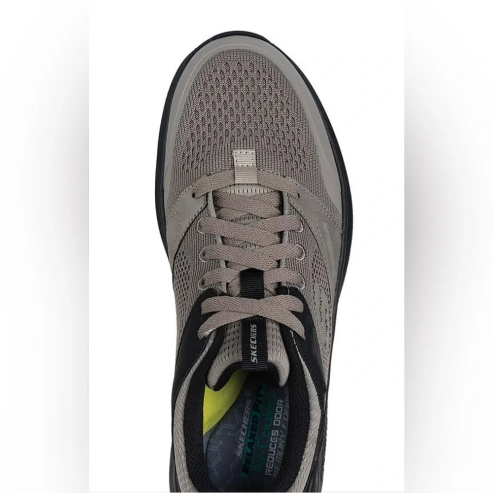 NIB/NWT Men’s Skechers Black and Taupe Walking Sneakers. - Picture 6 of 16